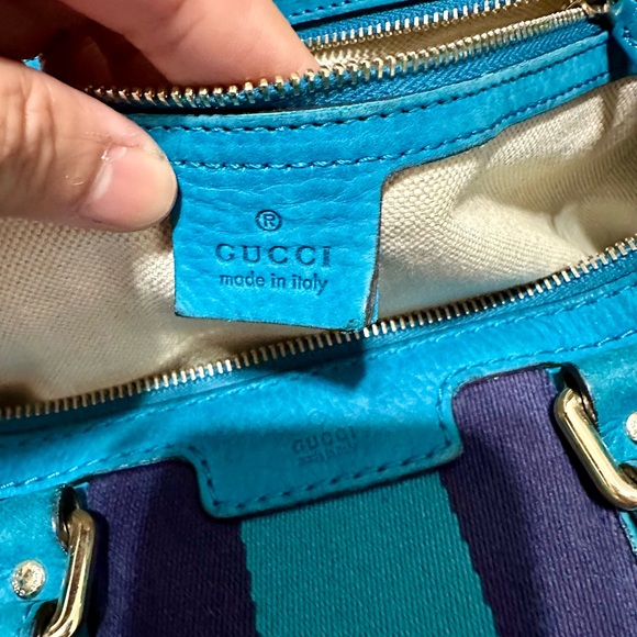 GUCCI❤️🌟WEB BOSTON SUEDE & LEATHER BAG⭐️ - Picture 10 of 13